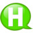 Speech balloon green h